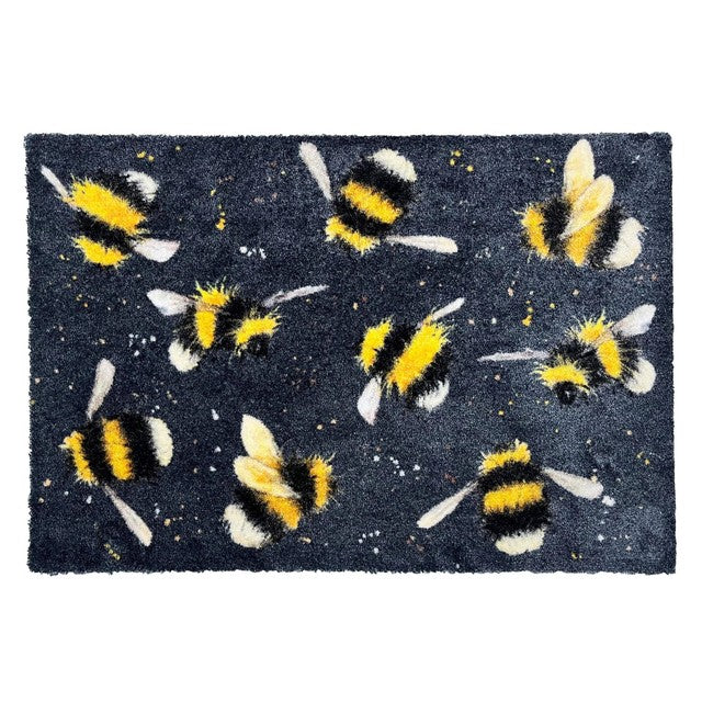 Mighty Mats Bree Merryn Bees washable doormat 50x75cm - British product