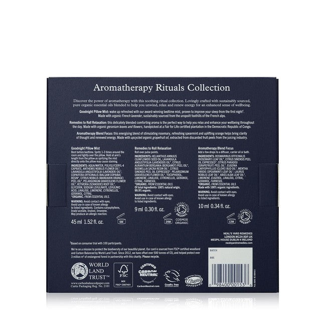 Neal's Yard Remedies Aromatherapy Rituals Collection essential oil set, imported from the UK