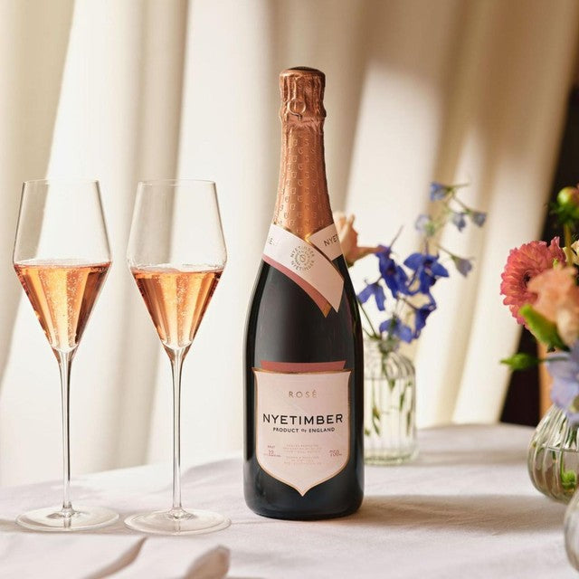 Nyetimber Rosé sparkling wine 75cl, imported from the UK