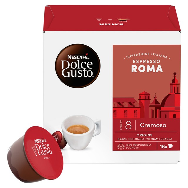 Nescafe Dolce Gusto Roma 16 coffee pods, imported from the UK