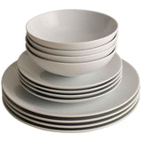 M&S Maxim Coupe white ceramic dinner set 12-piece, imported from the UK