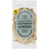 M&S toasted flaked Californian almonds 100g, imported from the UK
