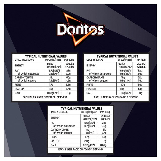 Doritos variety tortilla chips multipack - British product