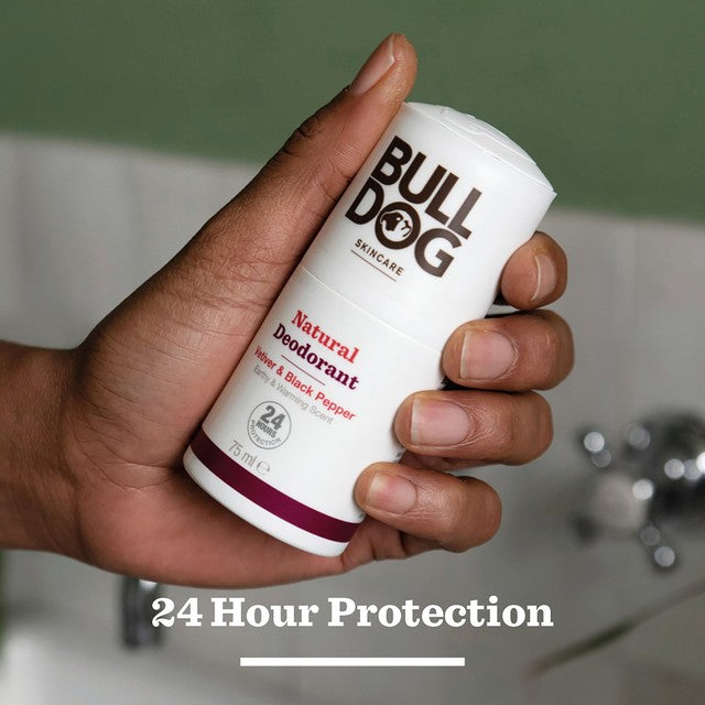 Bulldog Black Pepper & Vetiver Natural Roll-On Deodorant - British product