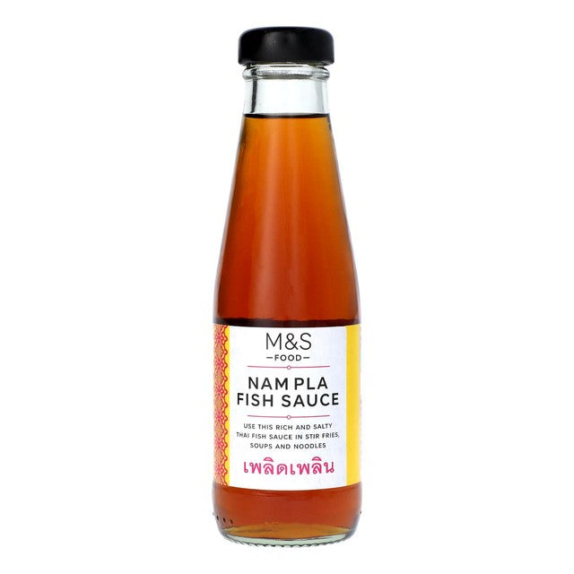 M&S Nam Pla fish sauce bottle (British brand)