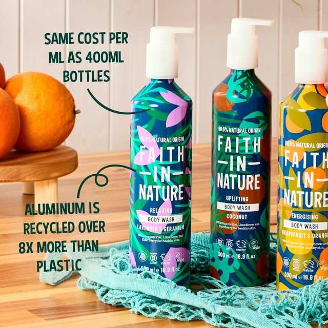 Faith In Nature lavender and geranium body wash 500ml - British product