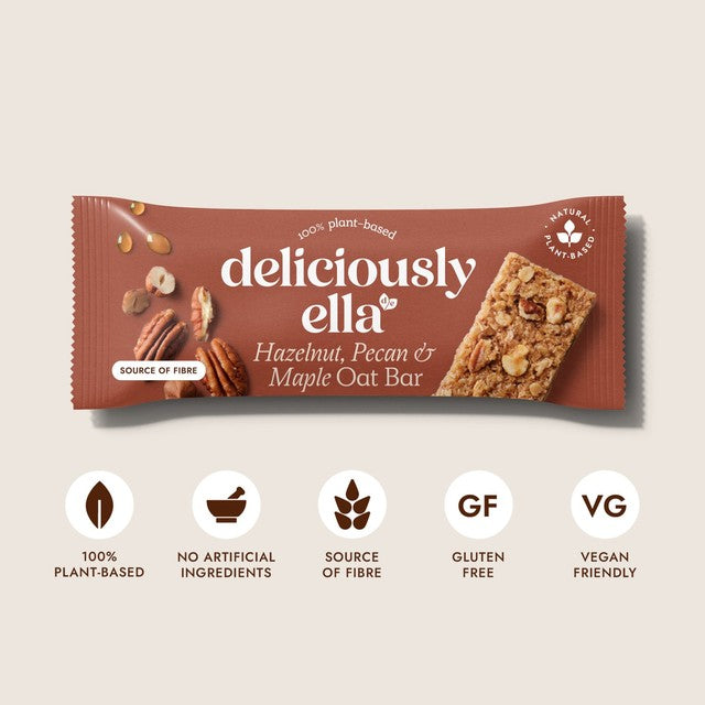 Deliciously Ella hazelnut pecan maple oat bar multipack 3x50g - British product