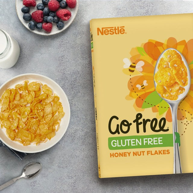 Nestle GoFree Honeynut Flakes breakfast cereal 350g - British product