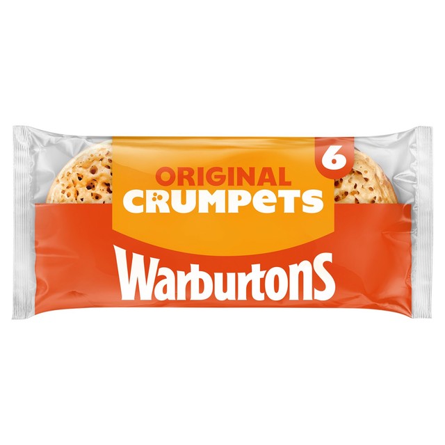 Warburtons Original Crumpets, 6 Stück pro Packung (britische Marke)