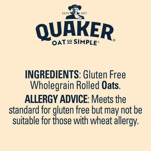 Quaker Gluten Free Original Porridge Sachets 10 sachets, imported from the UK