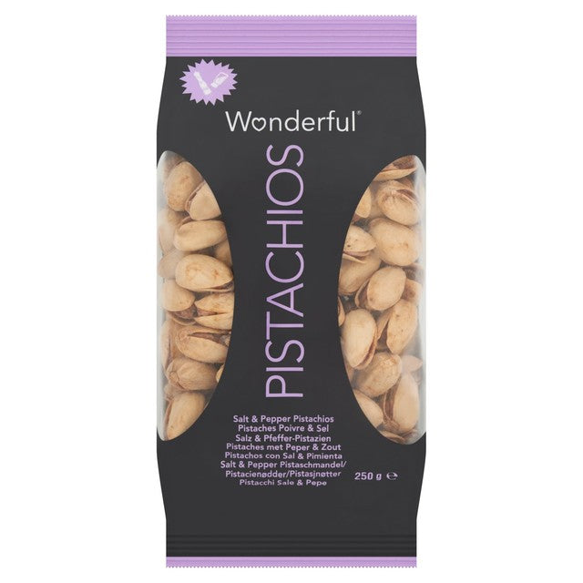 Wonderful Pistachios salt and pepper 250g (British brand)