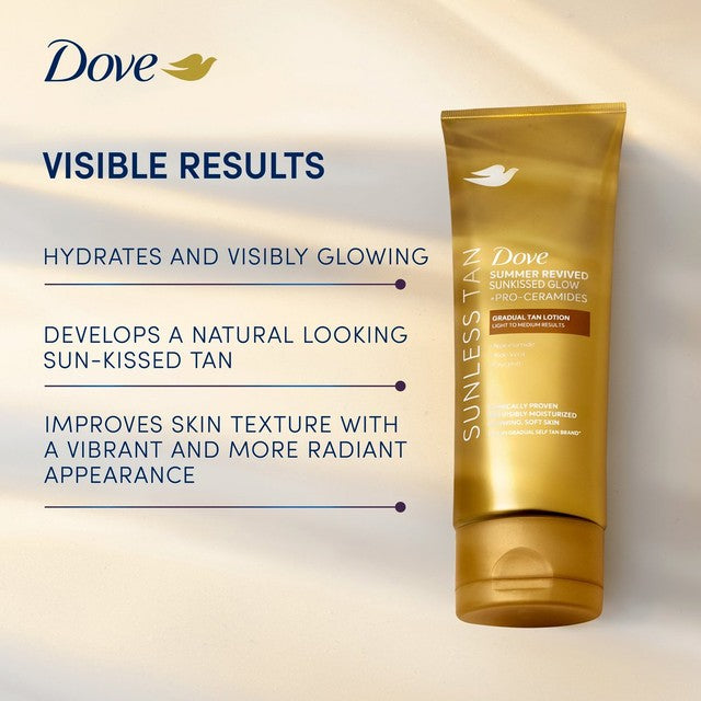 Dove fair-medium gradual tanning lotion 200ml - British product