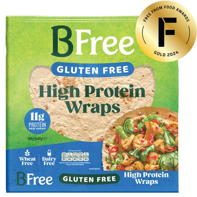 BFree high protein gluten-free wrap 4x42g - British product