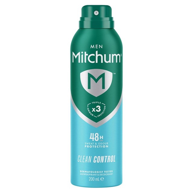 Mitchum Men Clean Control Anti-Perspirant Spray 200ml, imported from the UK