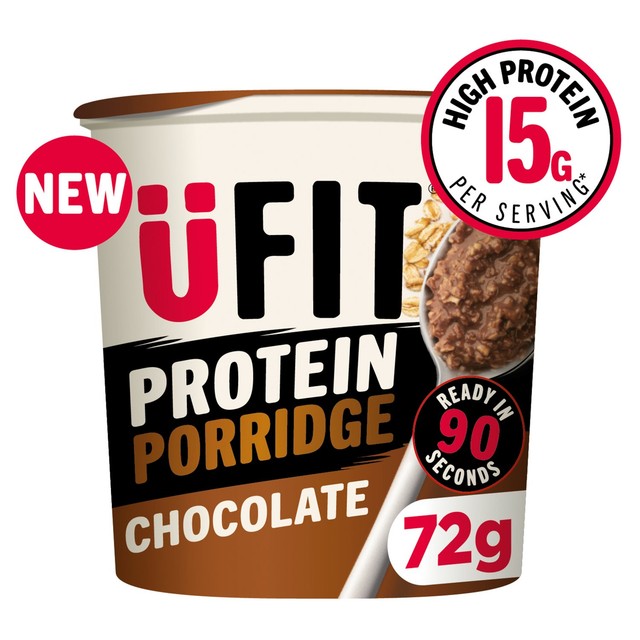 UFIT protein chocolate porridge pot - British product