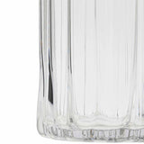 M&S ridged glass cylinder vase clear one size, imported from the UK
