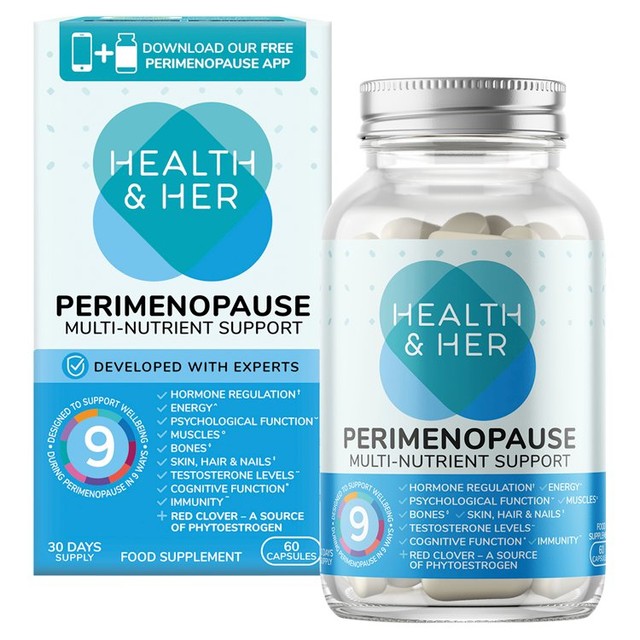 Health & Her Perimenopause supplement capsules 60 capsules, UK version