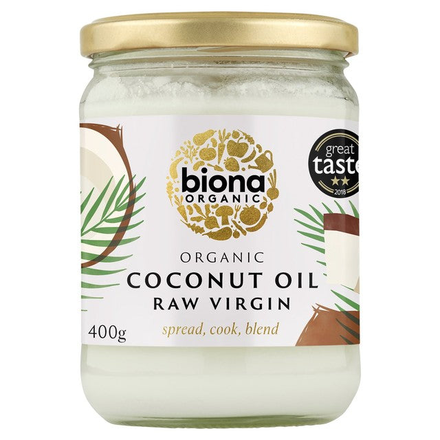 Biona Organic Raw Virgin Coconut Oil 400ml - British product