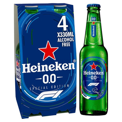Heineken 0.0 Bière sans alcool 4x330 ml Bouteilles