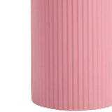 M&S ridged pillar candle in pink, UK version