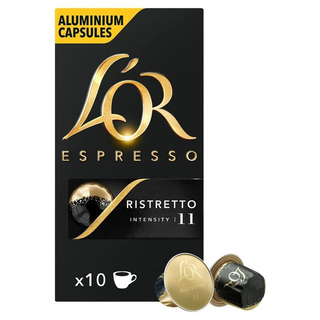 L'OR Ristretto Intensity 11 coffee pods x10, UK version