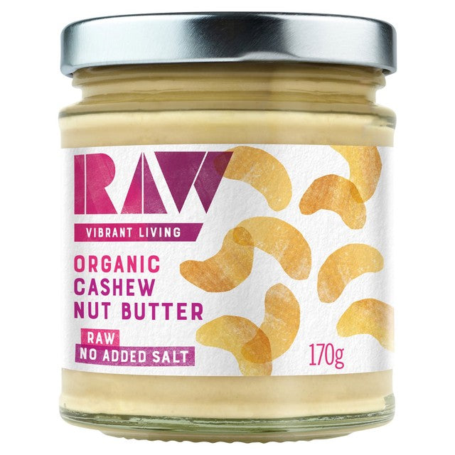RAW Health Organic Cashew Nut Butter 170g, imported from the UK