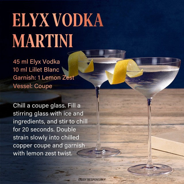 Absolut Elyx premium Swedish vodka bottle 70cl - British product