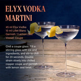 Absolut Elyx premium Swedish vodka bottle 70cl - British product