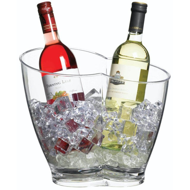 BarCraft clear acrylic double sided wine cooler 7 litre - British product