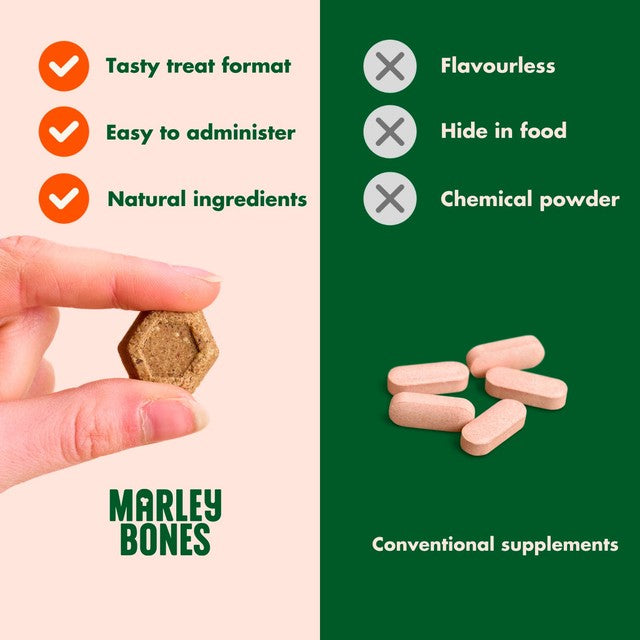 Marleybones gut supplement chew for dogs, imported from the UK