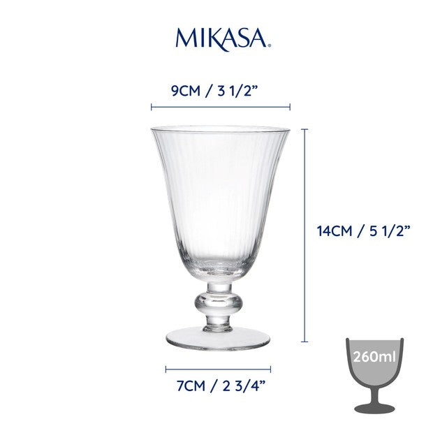 Mikasa Salerno wine glasses 260ml, imported from the UK