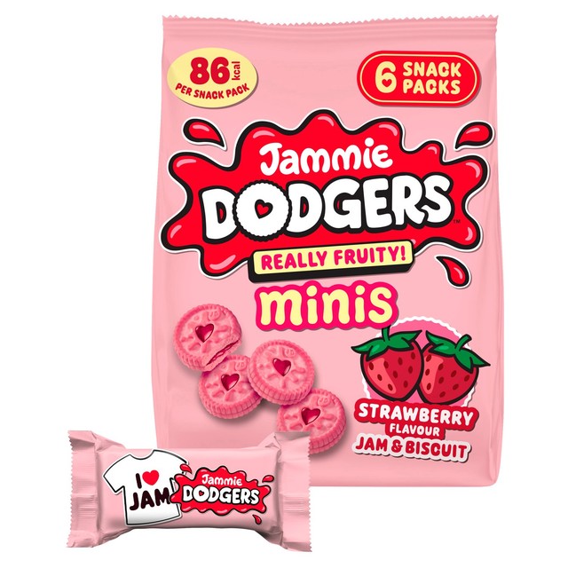 Jammie Dodgers strawberry flavour mini biscuits 120g - British product