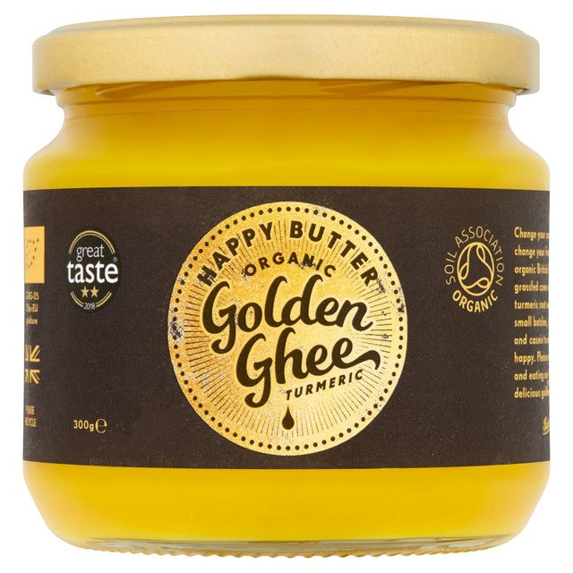 Happy Butter Organic Turmeric Ghee 300g, UK version