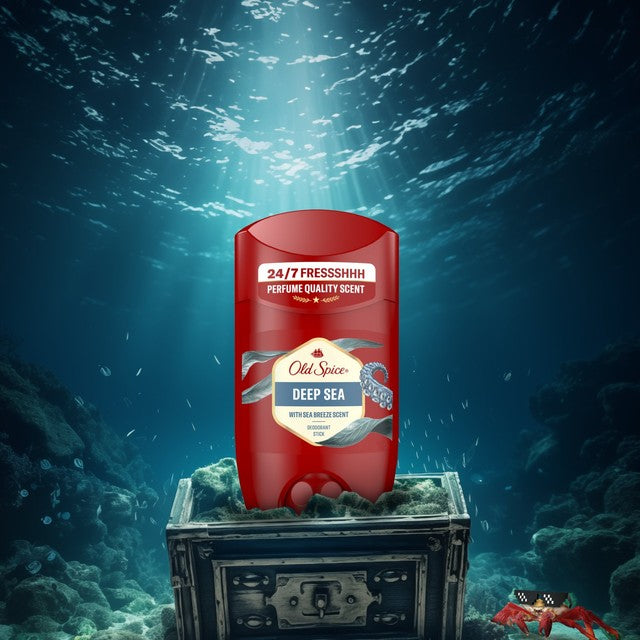 Old Spice men's deodorant stick Deep Sea 50ml, imported from the UK