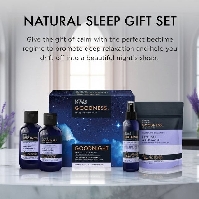 Baylis & Harding Goodness Sleep Goodnight bath and body gift set - British product