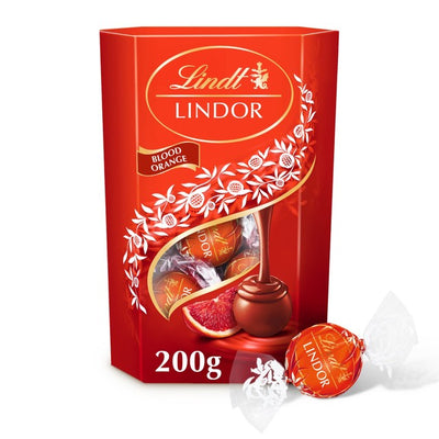 Boîte de chocolats pralinés Lindt Lindor Orange Sanguine Lait 200g