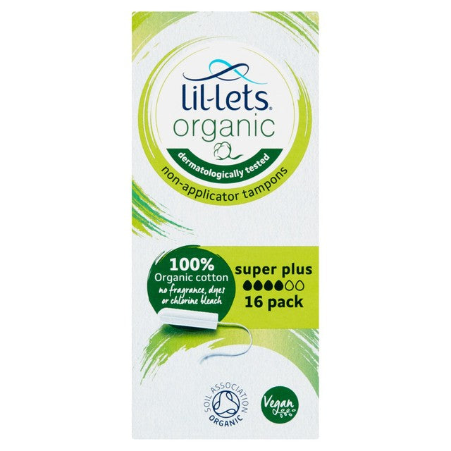 Lil-Lets Organic Non-Applicator Super Plus 16 pack, UK version