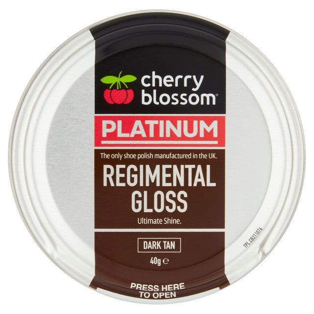 Cherry Blossom shoe polish Dark Tan 40g - British product