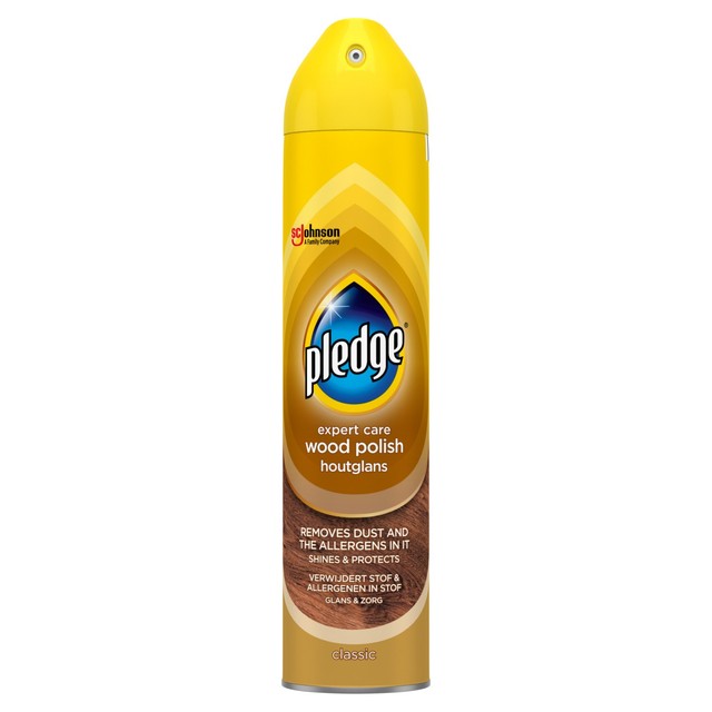 Pledge Wood Polish 250ml, imported from the UK