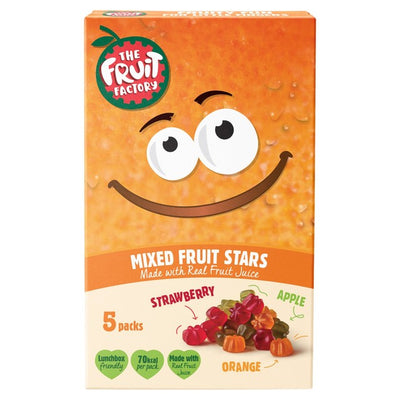 M&S The Fruit Factory Fruit Stars Fruit Gums 5 x 20g- Buy online at McGrocer