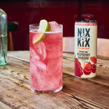 Nix & Kix Raspberry & Rhubarb drink 250ml, imported from the UK