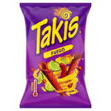 Takis Fuego chilli lime maize snack - British product