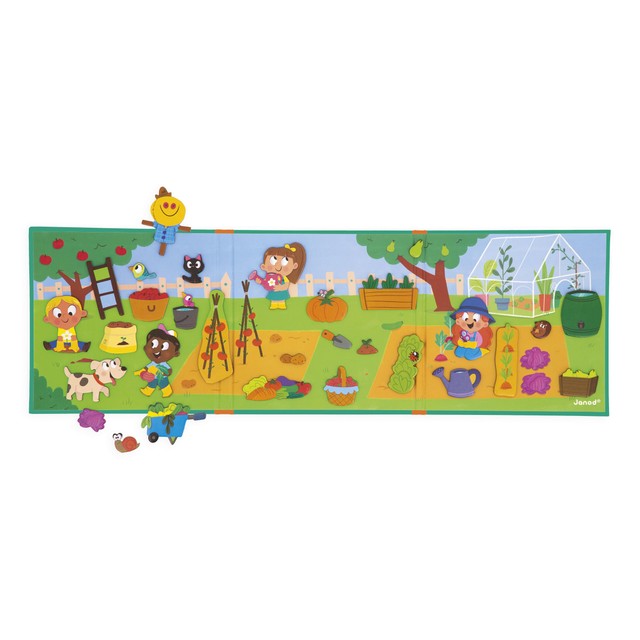 Janod magnetic book The Vegetable Garden 30 magnets, UK version