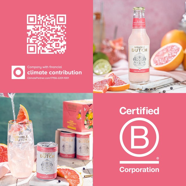 Double Dutch pink grapefruit soda 6 x 150ml - British product