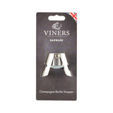 Viners Champagne Bottle Stopper silver stainless steel finish (British brand)