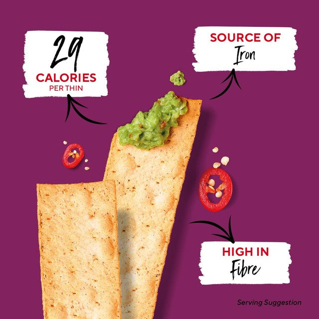 Ryvita Sweet Chilli flatbread crackers 125g, imported from the UK