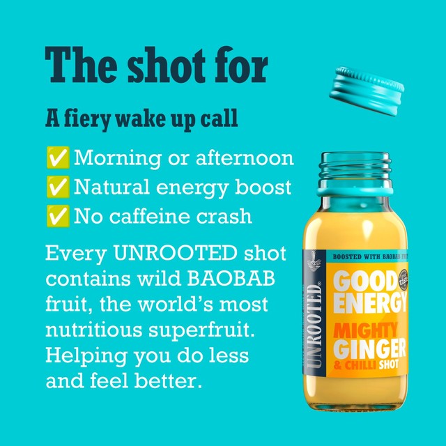 Unrooted Ginger Chilli Baobab health shot 60ml (British brand)