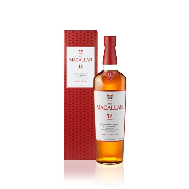 Macallan Sherry Oak 12 Year single malt whisky 70cl (British brand)