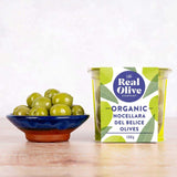 Real Olive Co organic Nocellara olives - British product