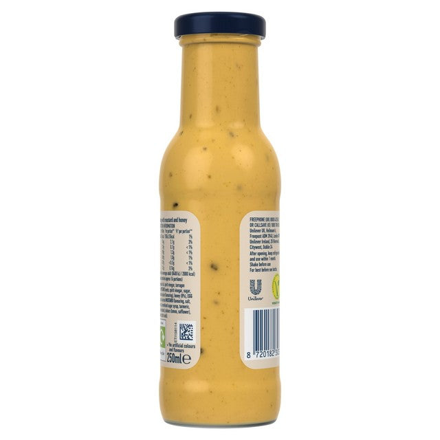 Hellmann's honey mustard salad dressing and dip 250ml, UK version